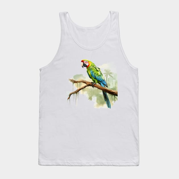 Military Macaw Tank Top by zooleisurelife